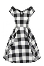 Teen Spirit Mid Dress Hell Bunny Gingham Swing Retro Vintage 50s