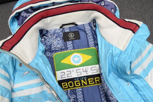 Women's Bogner Ski Blue Down Puffer Hooded Jacket Size 38,US 8,M - Picture 17 of 20