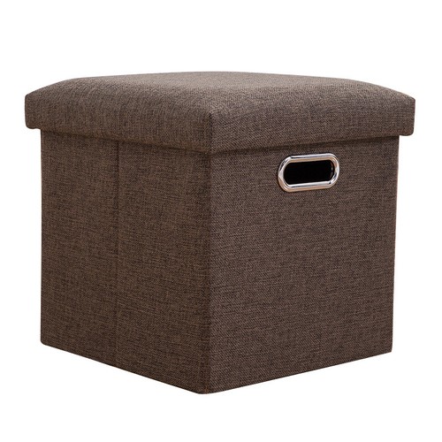 Folding Storage Ottoman Cube Chest 11.81x11.81x11.81inch for Living Room Bedroom - Picture 18 of 26