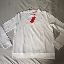 Hugo Boss Reverse Print Sweatshirt White Sz M