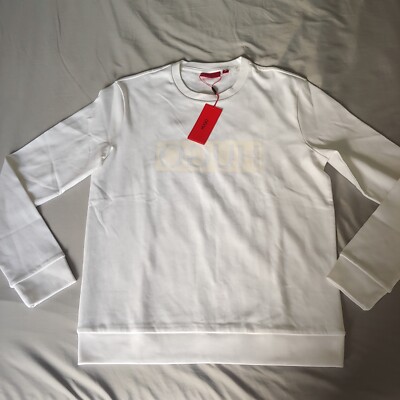 Hugo Boss Reverse Print Sweatshirt White Sz M