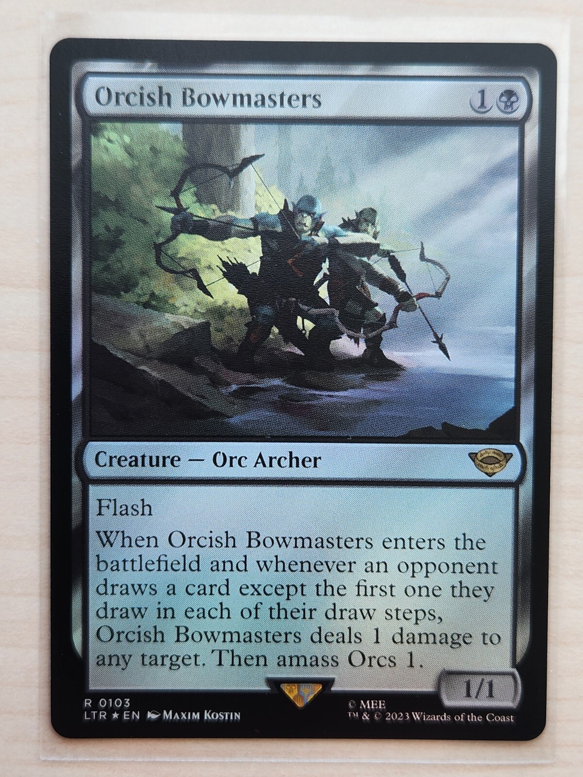 MTG Lord of the Rings Orcish Bowmasters Foil (103) (Lightly Played) Magic LOTR