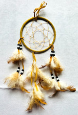 Dreamcatcher Dream Catcher with Feathers Brown Cream Black