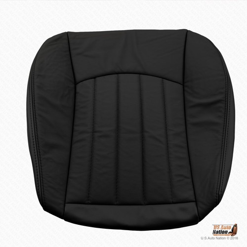 2002 2003 Jaguar X-Type Front Driver Bottom Replacement Leather Seat Cover BLACK - Picture 11 of 12