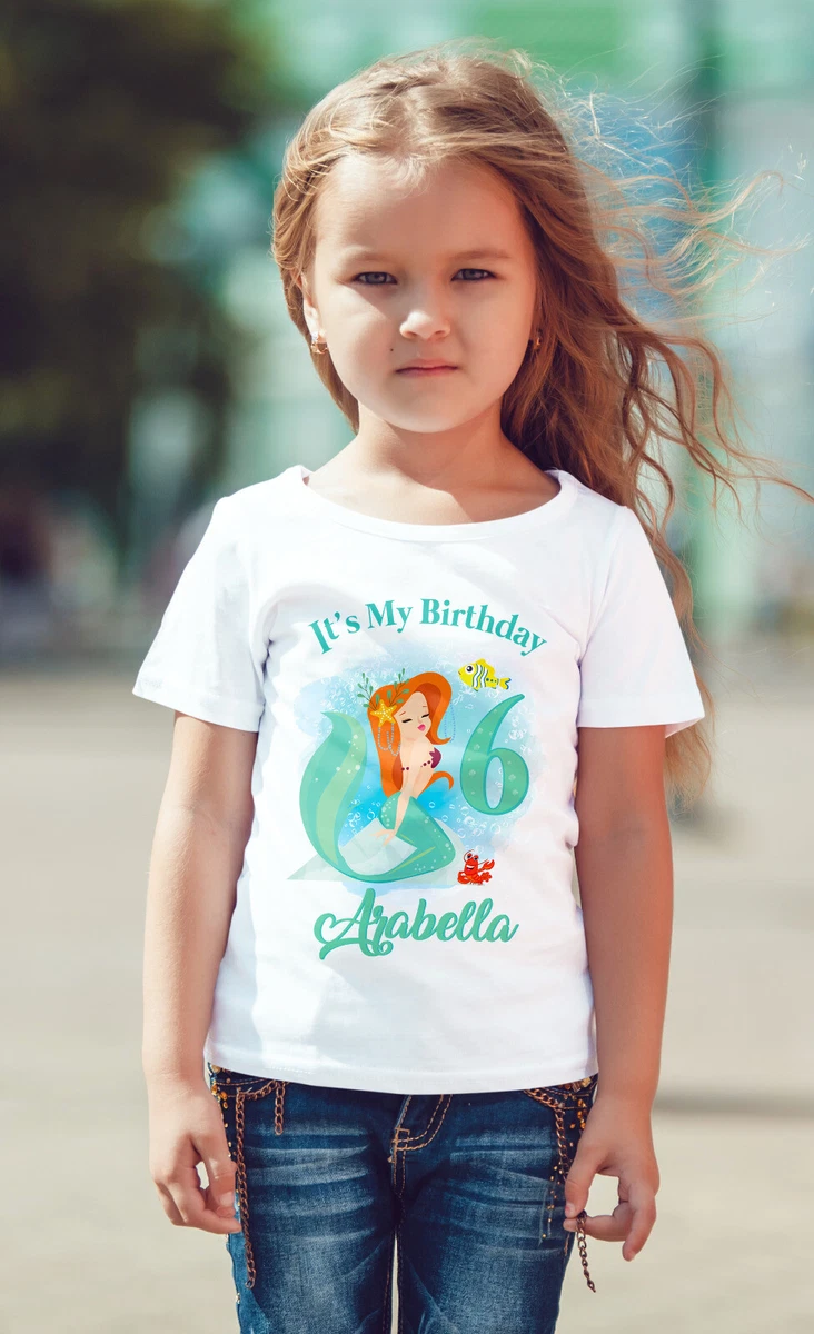 Birthday T-shirt personalised LITTLE girls T-SHIRT personalized kids | eBay