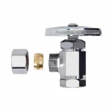 1/2 " FIP x 1/2 " Comp Multi Turn Brass Angle Stop Valve (Lead Free) -4405461