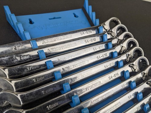 #ay476 Armstrong Tools USA 12pc Metric Ratcheting Combination Wrench Set 8-19mm - Picture 4 of 16