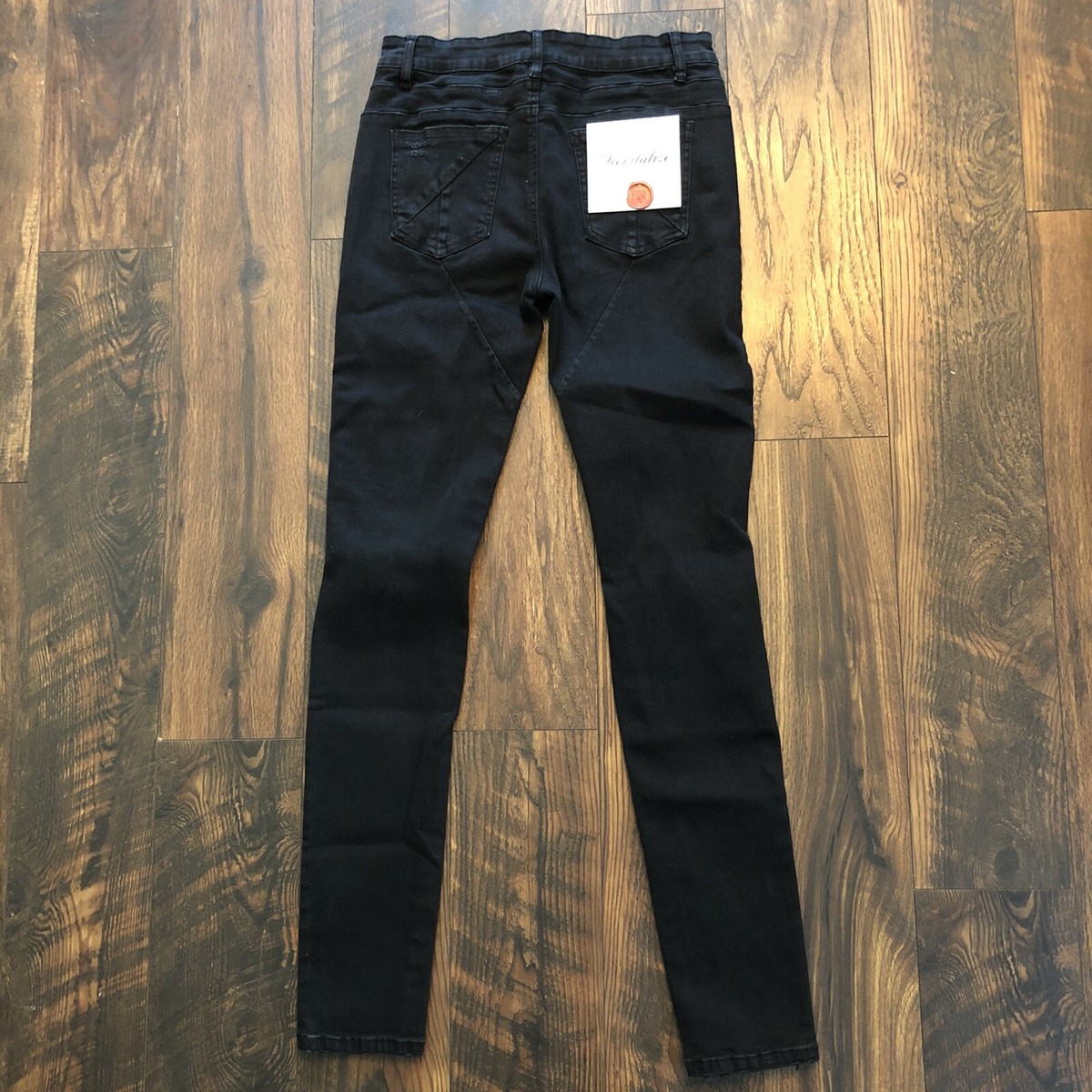 NWT Revitalize Skinny Black Distressed Jeans New w/ Tags Size 34