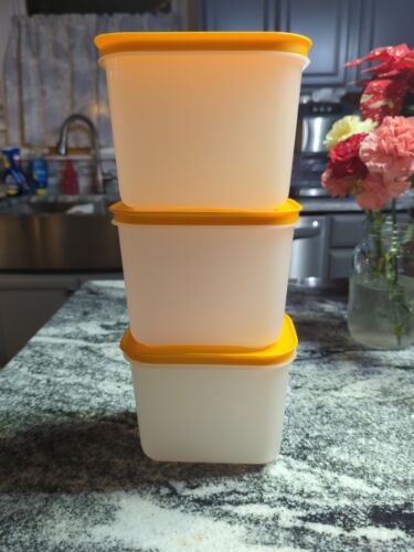 Lot of 3 Tupperware Freezer Mates PLUS 4 3/4C Snowflake Containers New
