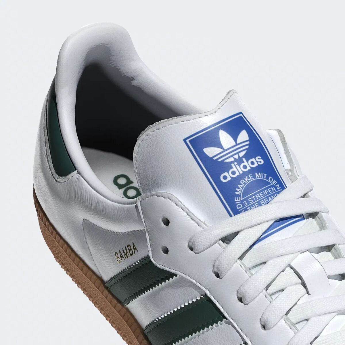 New Adidas Samba OG Shoes - White/ Collegiate Green (IE3437 New Adidas Samba OG Shoes - White/ Collegiate Green (IE3437