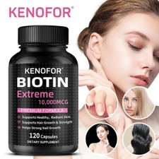 Biotin 10,000 Mcg Maximum Strength High Potency Hair Skin  Nails -