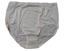 VTG FRUIT OF THE LOOM SPARKLY IVORY BRIEFS S-7 XL GRANNY PANTIES SISSY