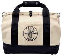 Klein Tools 5003-20 20-inch Canvas Tool Bag With Multiple Pockets And Leather Bo on sale Klein Tools 5003-20 20-inch Canvas Tool Bag With Multiple Pockets And Leather Bo on sale