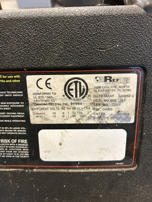 Reftec Microvac Refrigerant Recovery system .5 H.P Model RRAA111A3A0 Used.