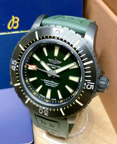 Breitling Superocean automatico 48 V17369 Quadrante Verde 2020 con  documenti mai indossato | eBay