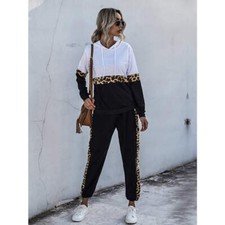 Perfee Contrast Long Sleeve Hooded Top and Joggers Set