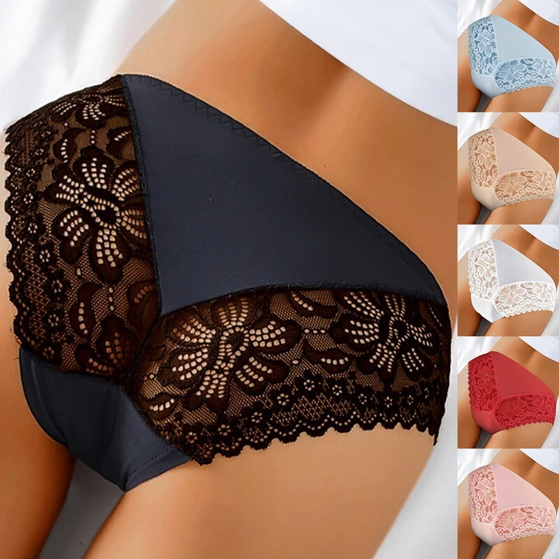 HOT Women Seamless Underwear Sexy Lace Lingerie Knickers Ice Silk