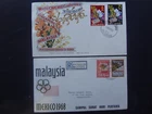 MALAYSIA 1960s, 2 x Vintage letters, one Registered to Singapore, other FDC