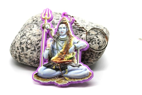 Shiva Key ring chain holder, Bag charm Hindu God Lord Shiv Shankar Bholenath - Picture 6 of 7
