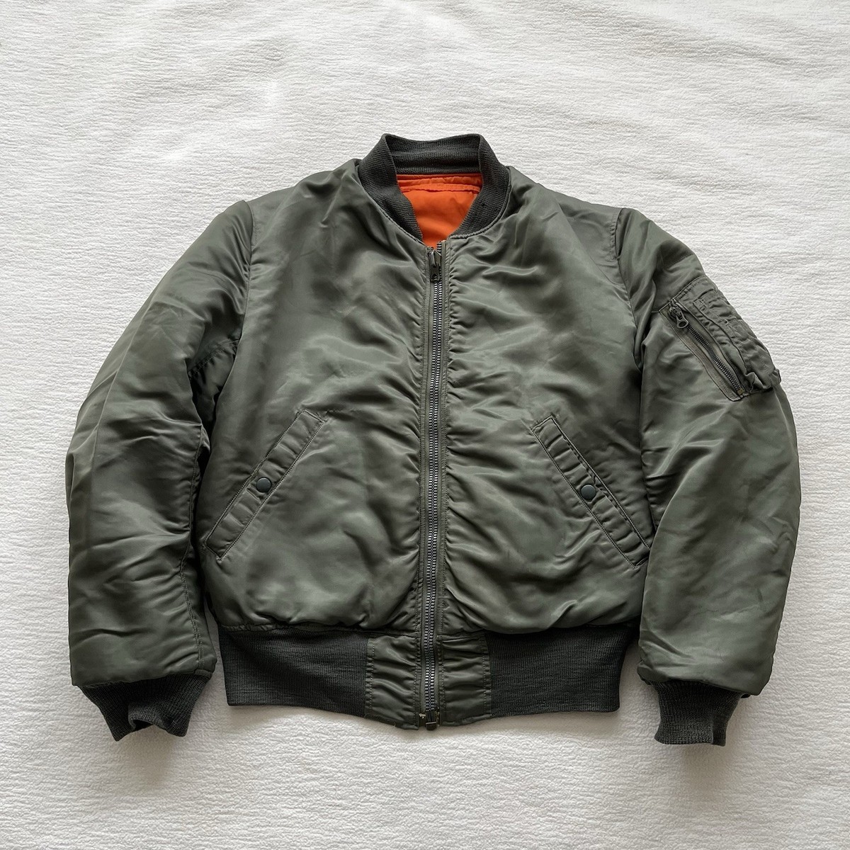 Vintage 60s MA-1 Flight Jacket USAF Military Bomber Jacket Size