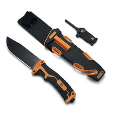 2 Colors Available 9.6 Inch Fixed Blade Outdoor Knife | Non-Slip Two-Tone Handle
