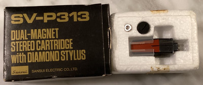 SANSUI SV-P313 NEW P-MOUNT CARTRIDGE AND NEW GENUINE SANSUI SV-313 STYLUS IN BOX