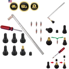 Tire Valve Stem Tool Kit Valve Stems Cores Remover Installation 14 Pcs