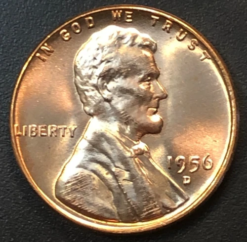 1956D Lincoln Wheat Cent BU Actual Coin Original Luster Collector Penny  Upgrade