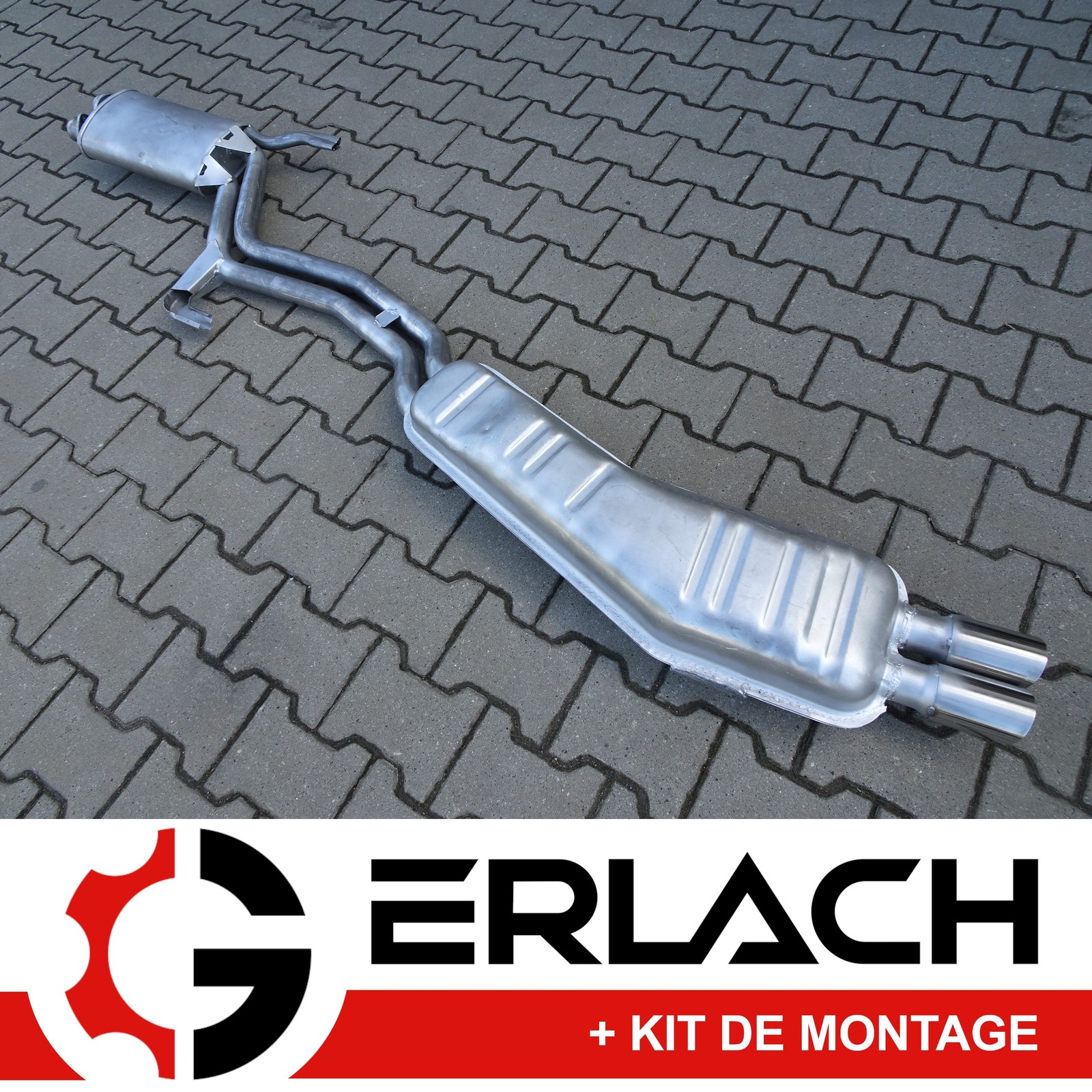Echappement silencieux BMW E34 525i 535i avec double sortie sport pour optimiser le flux