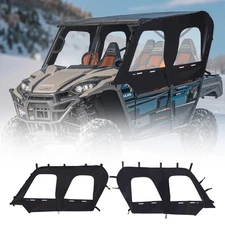 Soft UTV Cab Enclosure Upper Doors Zipper For Kawasaki Teryx4 4-seats 2012-2022