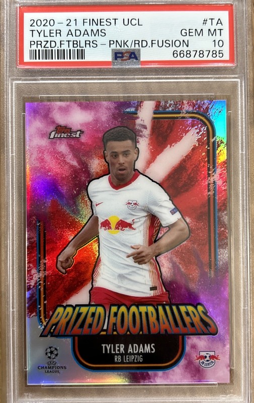 2020 Finest Tyler Adams Prized Footballers Fusion Pink Red Print Run 10! PSA 10