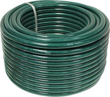 Heavy Duty Reinforced Garden Hose Pipe Braided PVC Watering Hose (Green) 50/100M