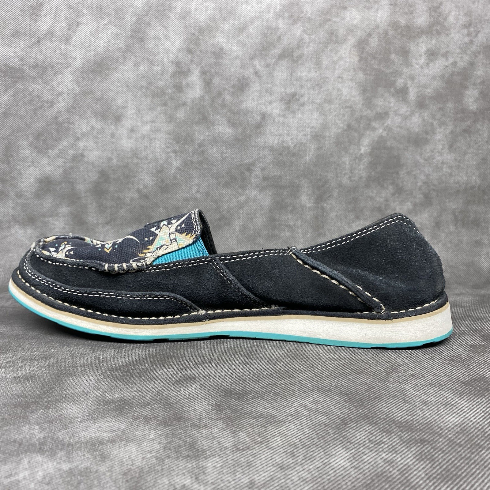 Ariat Cruiser Steer Head Aztec Pattern Suede Blac… - image 4