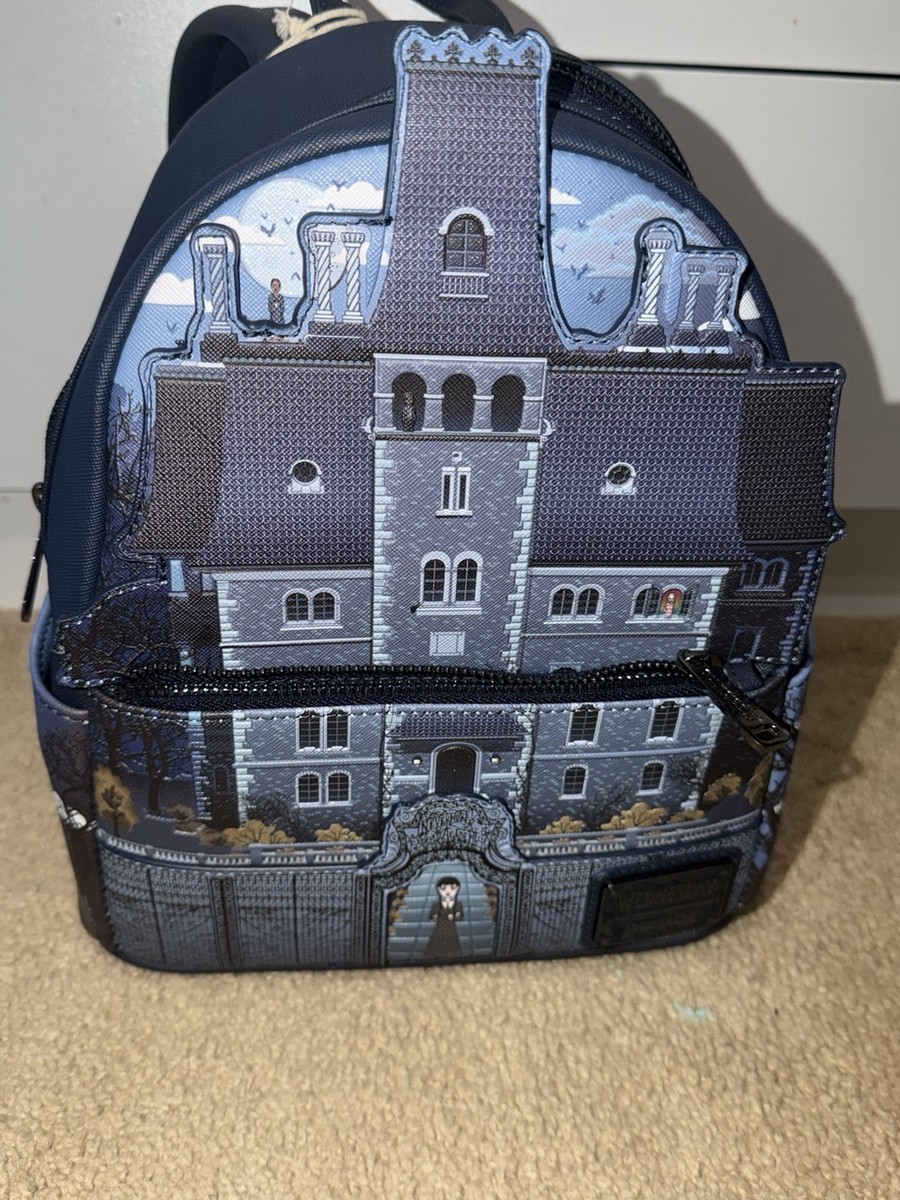Loungefly Wednesday Addams Nevermore Academy Mini Backpack  display picture 3