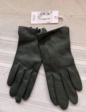 Nordstrom Peridot Green Wrist Length Leather Gloves - Size Small New With Tag 