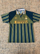 Vintage 1995/1996 Inter Milan Third Jersey Kit Green Original Size Medium