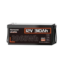 12V 310Ah Lifepo4 Battery 3968Wh Energy 100A BMS A+ Cells for Rvs, Vans, Trollin