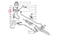 Original Fiat Croma Flexibler Servolenkungs Schlauch Befehl 82439294