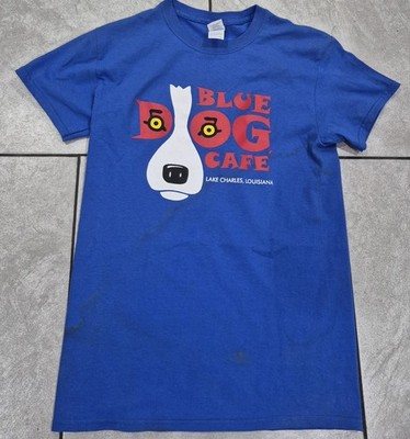 George Rodrigue Blue Dog Cafe Art T-Shirt Sz S Lake Charles Louisiana Preowned 