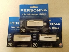 Personna Mini Hair Shaper Blades 3 X 20 Pack (60 total), Damaged Packaging, New