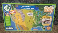 NEW LEAP FROG INTERACTIVE UNITED STATES MAP TAG READING SYSTEM 2 SIDED MAP