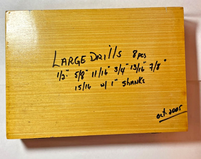 Pit Bull Drill Bit Set - 8 pieces / wooden storage box - Never used - preowned