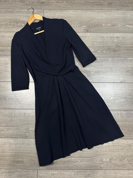 Women Giorgio Armani Dress Navy Viscose 36