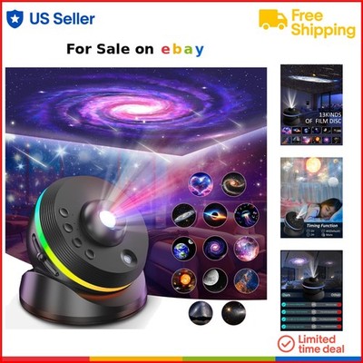Star Projector Galaxy Light 4K HD Nebula 360° Rotation for Bedroom Decor
