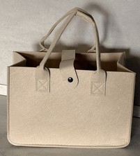 Filztasche 30x20x17cm Tasche Shopper Handtasche verstärktes Kunstfilz Beige Neu