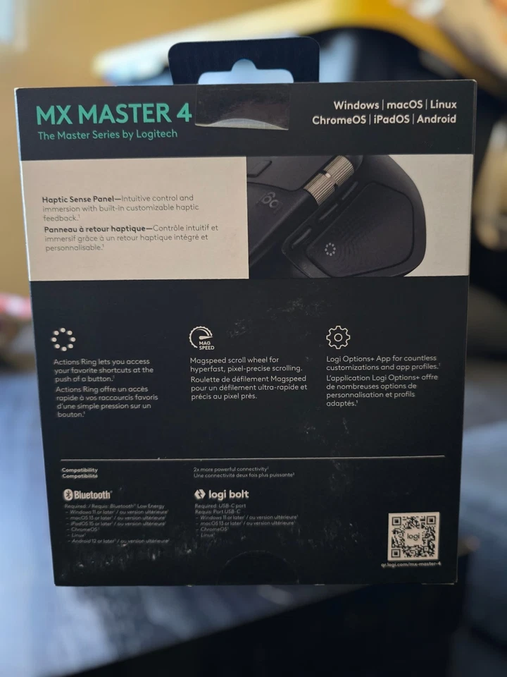 Logitech MX Master 4 - Wireless Bluetooth Mouse with Ultra-fast Scrolling, New - Image 4 of 4