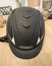 John Whitaker Size 48-52 Horse Riding Helmet Riding Hat Horse Black Riding Hat