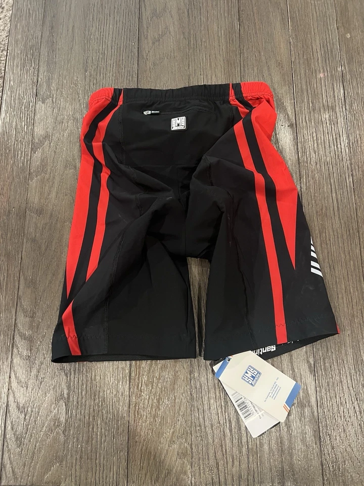Mens Santini Red Black Padded Triathlon Cycling Shorts 2XL New - Image 2 of 2
