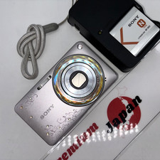 Sony Cyber-shot DSC-W350D Pink 14.1MP Camera w/ Battery Charger Strap Tested JP
