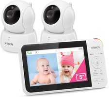 Image of VTech VM924-2 Video Baby Monitor with 2 Cameras, Pan and Tilt, Baby Monitor